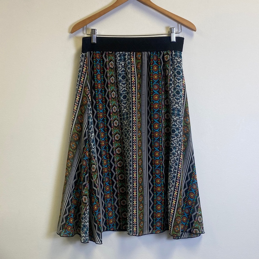 LuLaRoe A-Line Skirt with Vibrant Patterns